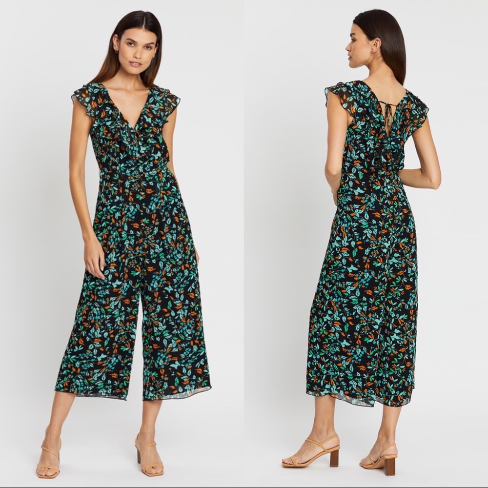 Whistles Forest Floral Print Jumpsuit